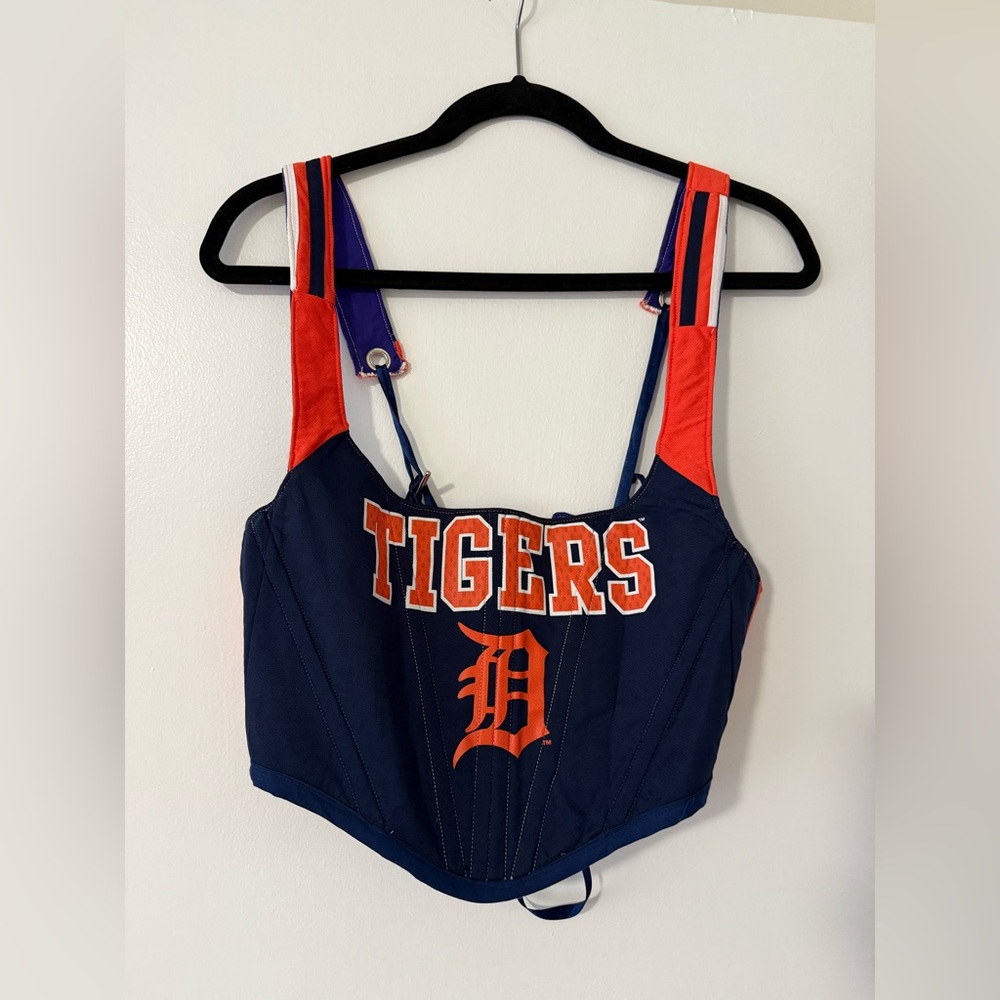 *Detroit Tigers Navy and Orange Corset Top